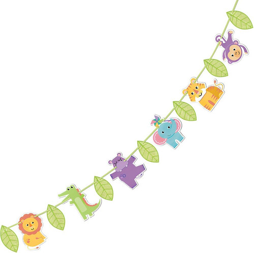 Fisher Price Hello Baby Shower Toy Party Hanging Decoration Glitter Banner