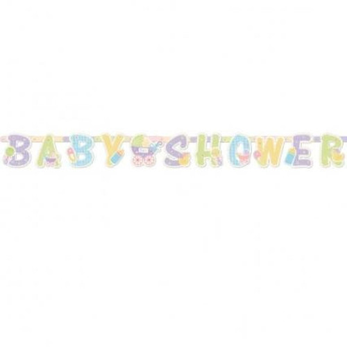 Baby's Nursery Bottle Rattle Pin Baby Shower Party Decoration Jointed Banner