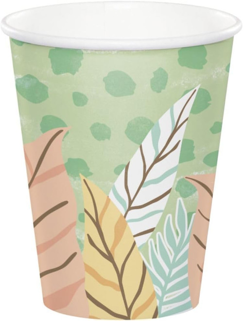 Safari Baby Pastel Jungle Animal Kids Baby Shower Party 9 oz. Paper Cups