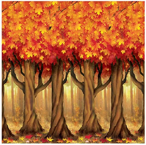 Fall Trees Thanksgiving Holiday Party Hanging Decoration Insta-Theme Backdrop