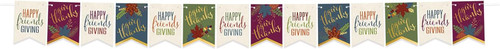 Happy Friendsgiving Thanksgiving Holiday Party Hanging Decoration Foil Streamer