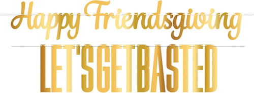 Friendsgiving Thanksgiving Holiday Party Hanging Decoration Foil Streamer Set