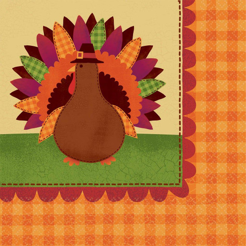 Turkey Dinner Fall Autumn Thanksgiving Holiday Party Paper Dinner Napkins