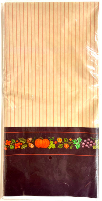 Pastoral Turkey Cornucopia Thanksgiving Fall Autumn Party Plastic Tablecover