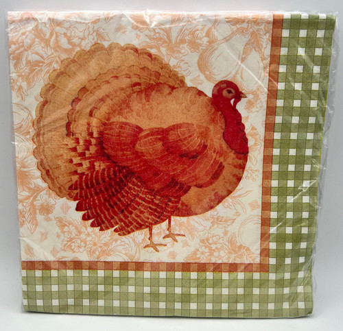 Provincial Turkey Fall Autumn Thanksgiving Party Paper Dinner Napkins