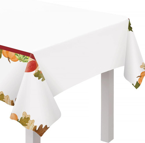 Changing Seasons Fall Autumn Thanksgiving Party Decoration Plastic Tablecover