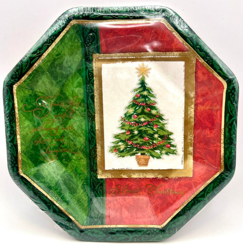 Joyful Gathering Holiday Christmas Tree Banquet Party 7" Paper Dessert Plates