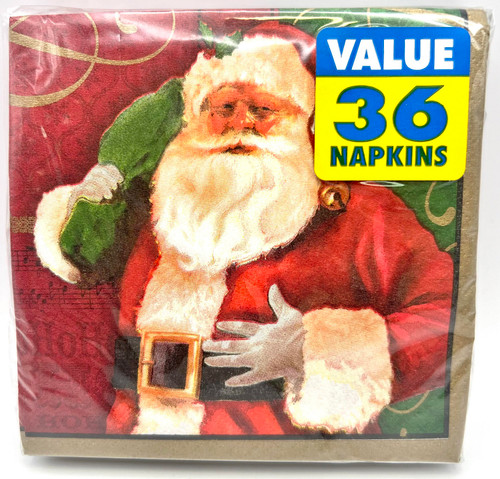 Magic of Christmas Santa Claus Holiday Banquet Party Bulk Paper Beverage Napkins