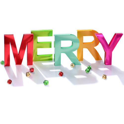 Merry Everything Christmas Tree Holiday Party Centerpiece Tabletop Decoration
