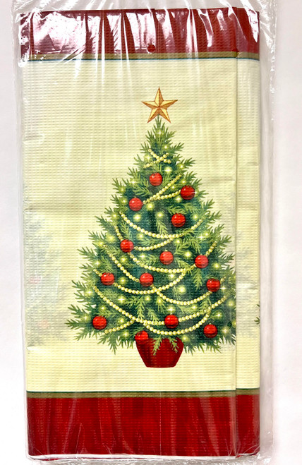 Elegant Season Christmas Tree Holiday Theme Party Paper Tablecover