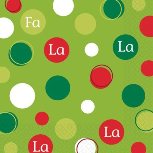 Holiday Buzz Winter Christmas Holiday Party 36 ct. Paper Beverage Napkins DOTS