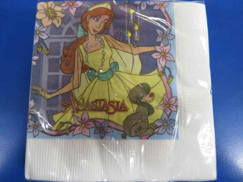 Anastasia Disney Birthday Party Beverage Napkins