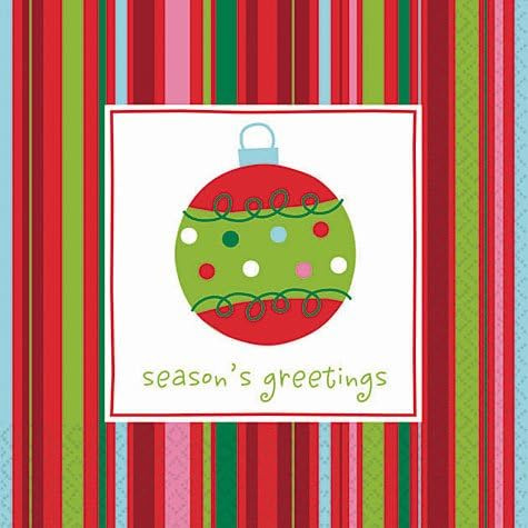 Holiday Buzz Winter Christmas Holiday Party Paper Beverage Napkins ORNAMENT