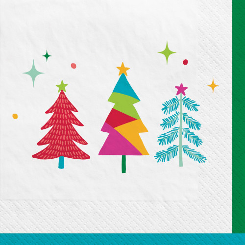 Merry Everything Christmas Tree Holiday Party 40 ct. Paper Luncheon Napkins
