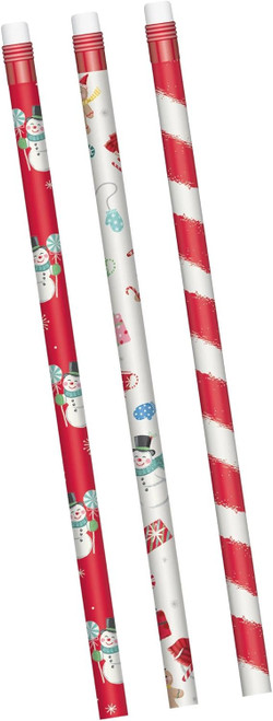 Peppermint Twist Winter Christmas Holiday Party Favor 24 ct. Pencils