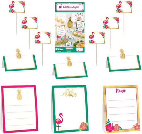 Aloha Summer Hibiscus Tropical Luau Theme Party Buffet Decorating Kit