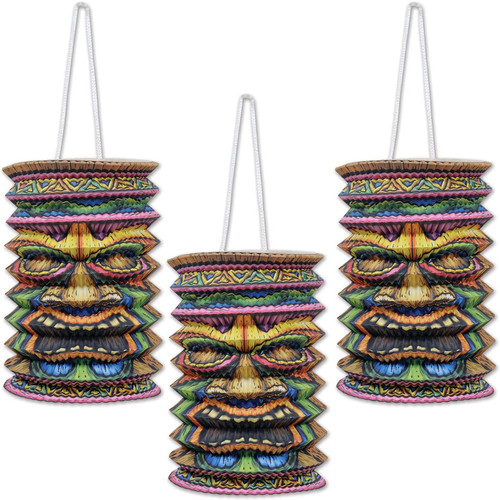 Tiki Summer Beach Tropical Luau Theme Party Hanging Decoration Paper Lanterns
