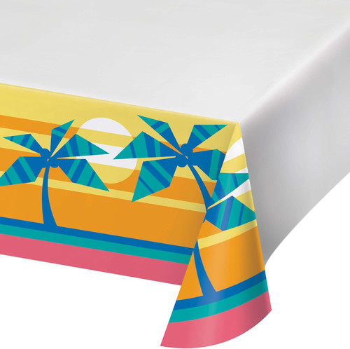 Summer Sun Tropical Beach Luau Theme Party Decoration Paper Tablecover