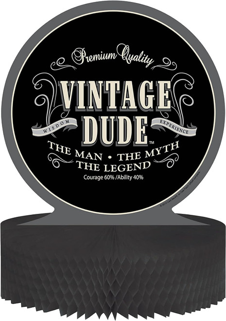 Vintage Dude Over the Hill Mens Adult Birthday Party Decoration Centerpiece