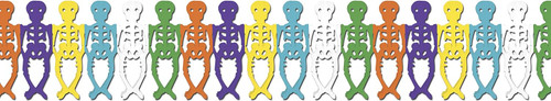 Day of the Dead Dia de Muertos Skull Halloween Party Decoration Skeleton Garland