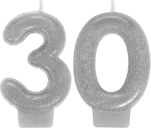 Sparkling Celebration Over the Hill 30th Birthday Party Decoration Cake Candles