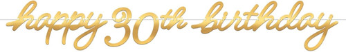 Golden Age Over the Hill Adult 30th Birthday Party Decoration Foil Letter Banner