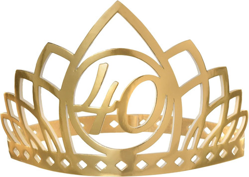 Golden Age Over the Hill Adult 40th Birthday Party Favor Foil & Foam Crown