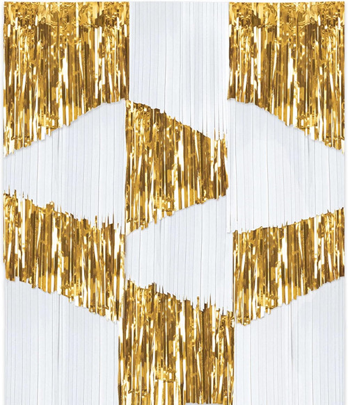 Golden Age Over the Hill Adult Birthday Party Decoration Fringe Backdrop