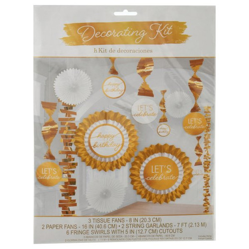Golden Age Over the Hill Adult Birthday Party Paper & Foil Decorating Kit