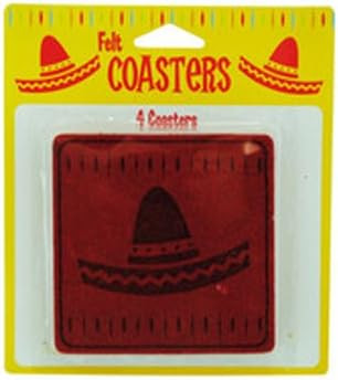 Fiesta Cinco de Mayo Mexican Theme Birthday Party Decoration Felt Coasters