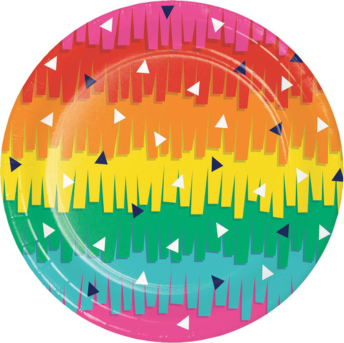 Fiesta Fun Cinco de Mayo Mexican Theme Birthday Party 7" Paper Dessert Plates