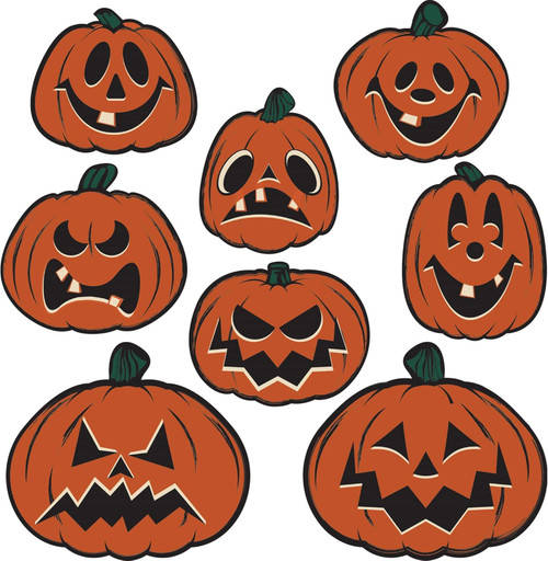 Vintage Pumpkin Cutouts Haunted House Halloween Party Hanging Decoration