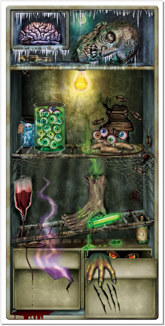 Refrigerator Door Cover Haunted House Halloween Party Hanging Decoration