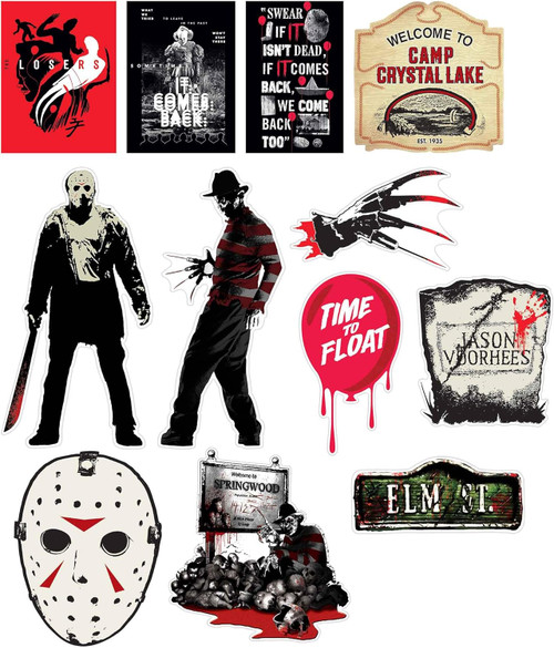 Jason / Freddy / Pennywise Halloween Party Hanging Wall Decoration Paper Cutouts