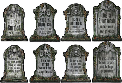 Tombstone Cutouts Haunted House Carnival Halloween Party Hanging Decoration