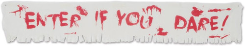 Enter If You Dare Fabric Banner Haunted House Halloween Party Hanging Decoration