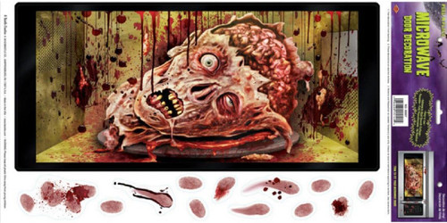 Microwave Door Peel & Place Haunted House Halloween Party Hanging Decoration
