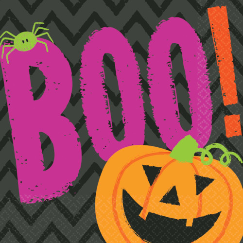 Spooky Halloween Haunted House Carnival Theme Party Paper Beverage Napkins