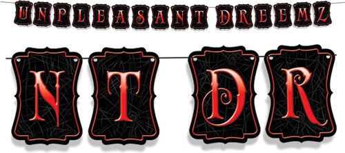 Elvira Haunted House Halloween Party Decoration Unpleasant Dreemz Letter Banner