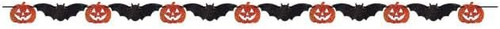 Pumpkin & Bat Streamer Haunted House Carnival Halloween Party Hanging Decoration