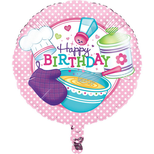 Little Chef Cook Baking Food Girls Birthday Party Decoration 18" Mylar Balloon