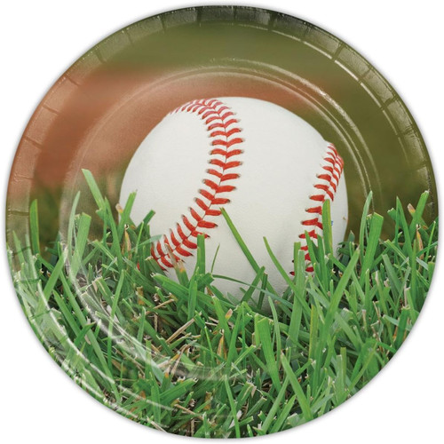 Sports Fanatic Baseball Fan Banquet Birthday Party 9" Paper Dinner Plates