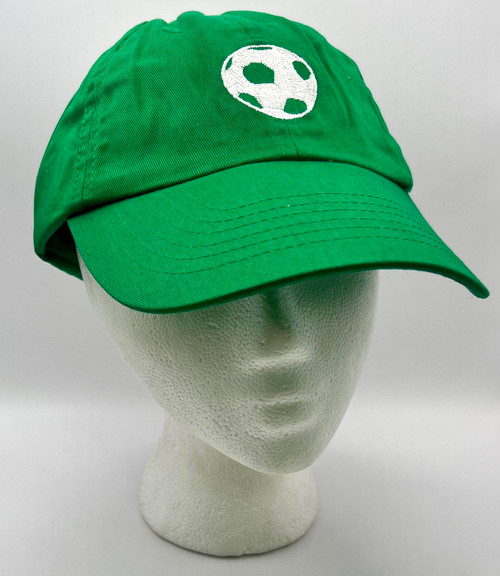 Heads Up Soccer Sports Banquet Theme Party Favor Fabric Green Hat Baseball Cap