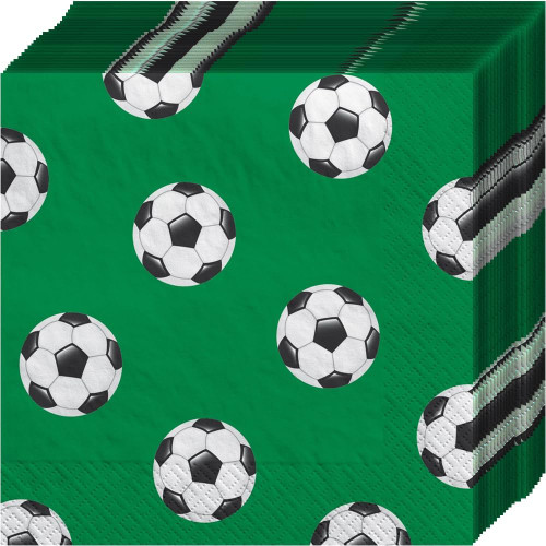 Corner Kick Soccer Birthday Sports Banquet Party 40 ct. Paper Beverage Napkins