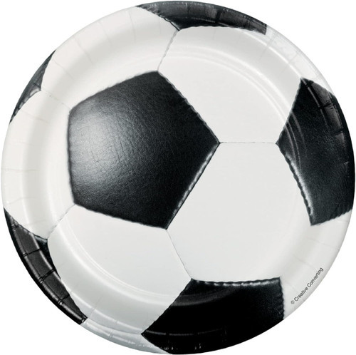Sports Fanatic Soccer Fan Banquet Birthday Party 7" Paper Dessert Plates