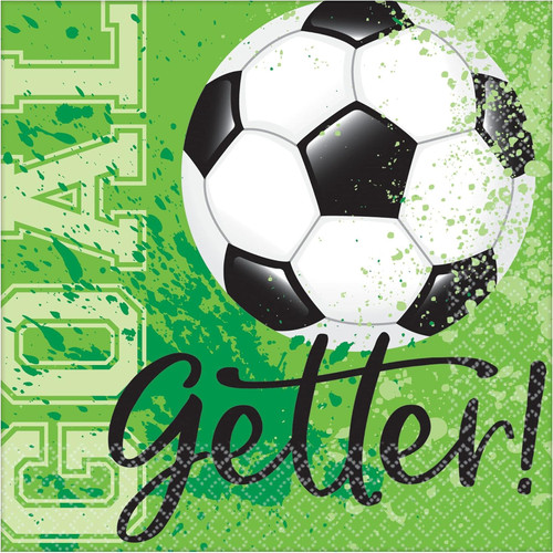 Goal Getter Soccer Sports Banquet Theme Party Beverage Napkins GOAL GETTER