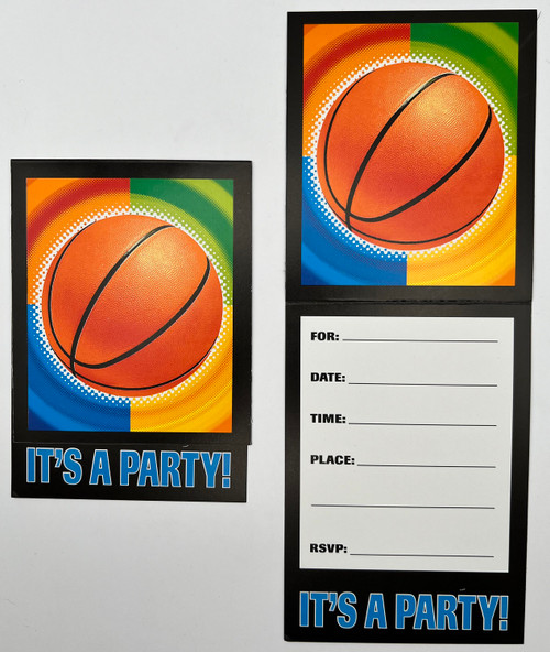 Championship Basketball Sports Banquet Birthday Party Invitations w/Envelopes