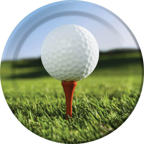 Sports Fanatic Golf Fan Banquet Birthday Retirement Party 9" Paper Dinner Plates