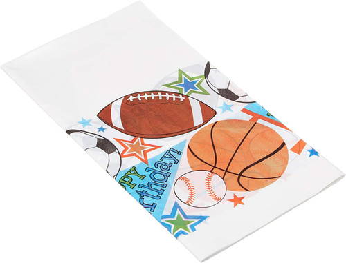 Sports Baseball Basketball Football Soccer Party Decoration Plastic Tablecover