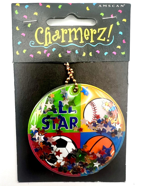 Championship Sports Birthday Party Favor Decoration Charmerz Confetti Gift Tag